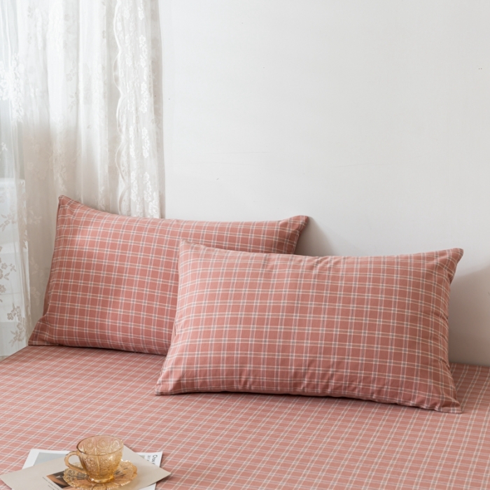 91家纺网 家纺一手货源 找家纺 ab家纺 2021新款全棉水洗棉单品床笠 小布丁豆沙