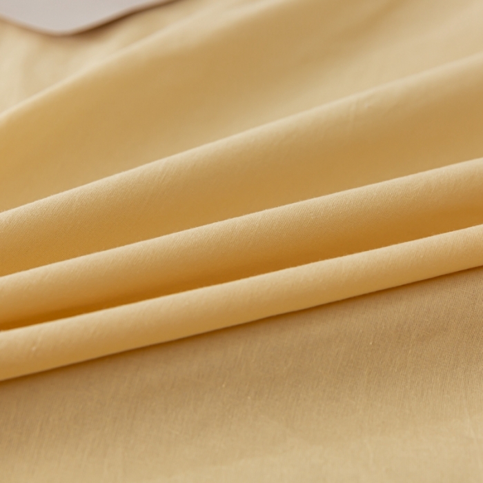 91家纺网 家纺一手货源 找家纺 ab家纺 2021新款全棉水洗棉单品床笠 杏黄