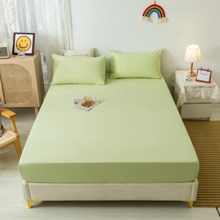 ab家纺 2021新款全棉水洗棉单品床笠 荧光绿