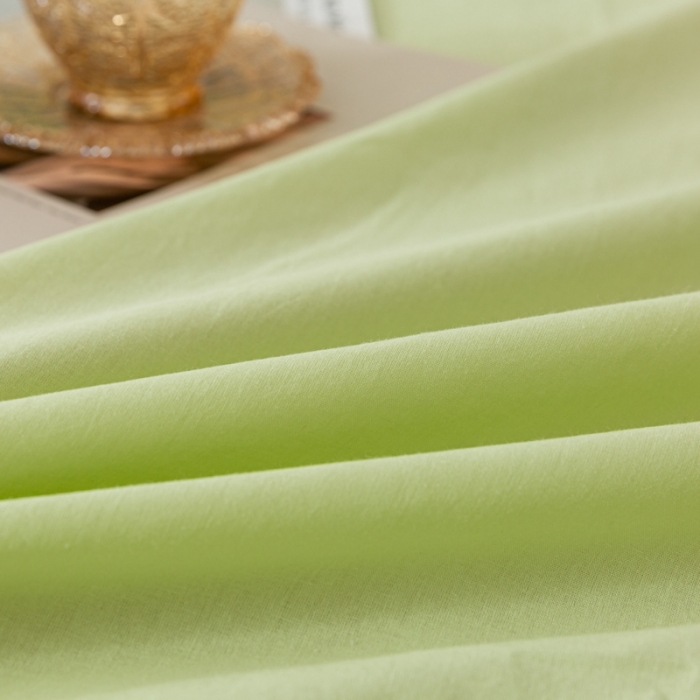 91家纺网 家纺一手货源 找家纺 ab家纺 2021新款全棉水洗棉单品床笠 荧光绿