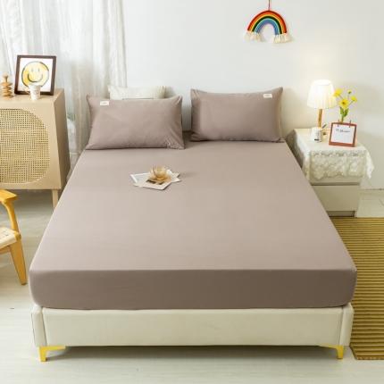 ab家纺 2021新款全棉水洗棉单品床笠 紫灰