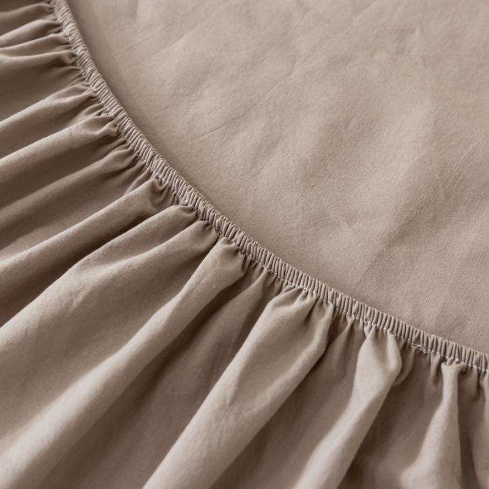 91家纺网 家纺一手货源 找家纺 ab家纺 2021新款全棉水洗棉单品床笠 紫灰