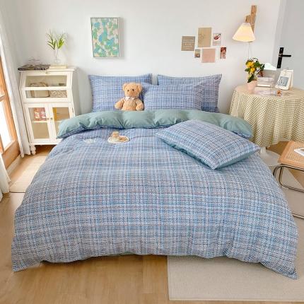 91家纺网 家纺一手货源 找家纺 田野 2021冬季新款加厚全棉磨毛四件套 爱唯