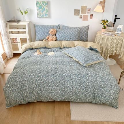 91家纺网 家纺一手货源 找家纺 田野 2021冬季新款加厚全棉磨毛四件套 安格斯