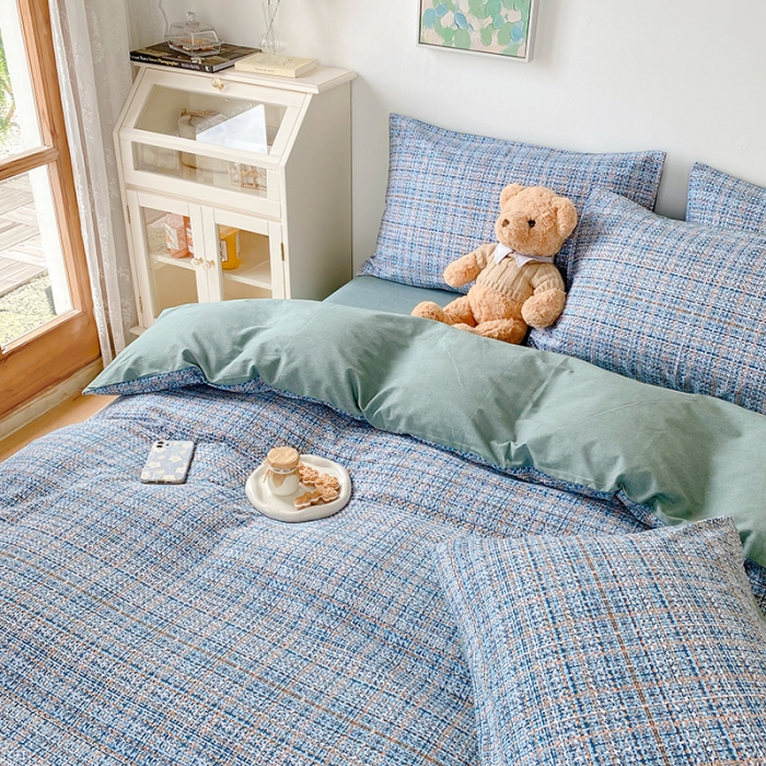 91家纺网 家纺一手货源 找家纺 田野 2021冬季新款加厚全棉磨毛四件套 爱唯