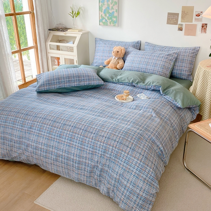 91家纺网 家纺一手货源 找家纺 田野 2021冬季新款加厚全棉磨毛四件套 爱唯