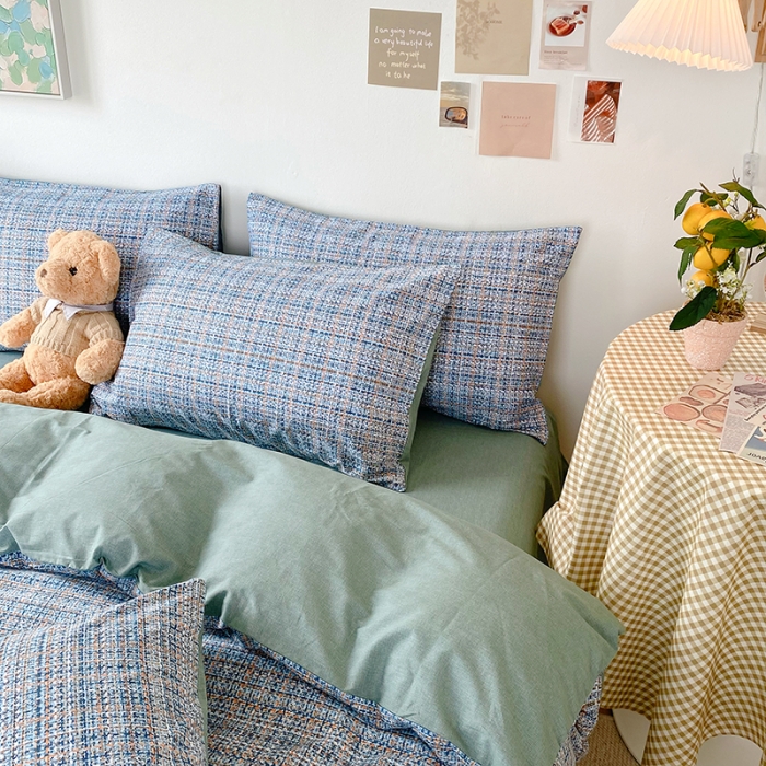 91家纺网 家纺一手货源 找家纺 田野 2021冬季新款加厚全棉磨毛四件套 爱唯