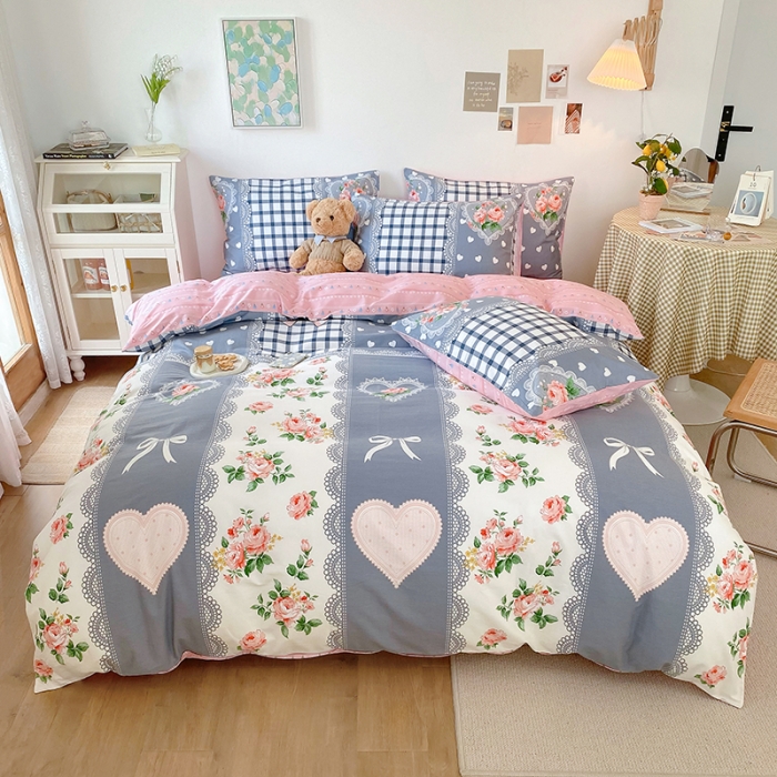 91家纺网 家纺一手货源 找家纺 田野 2021冬季新款加厚全棉磨毛四件套 安娜