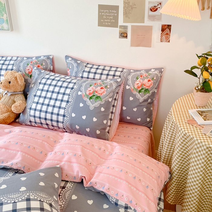 91家纺网 家纺一手货源 找家纺 田野 2021冬季新款加厚全棉磨毛四件套 安娜