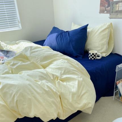 91家纺网 家纺一手货源 找家纺 （总）例外2021新款全棉磨毛小红书纯色系列四件套