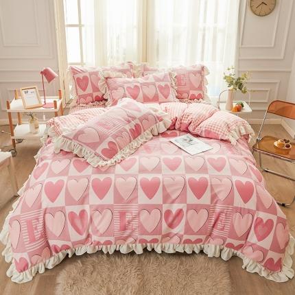 91家纺网 家纺一手货源 找家纺 （总）宜凡家纺 2021新款棉加绒印花床单四件套