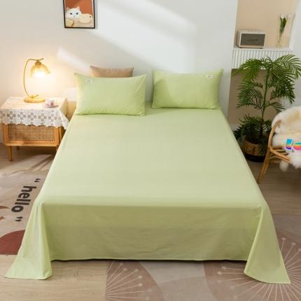 91家纺网 家纺一手货源 找家纺 ab家纺 2021新款全棉水洗棉单品床单 荧光绿