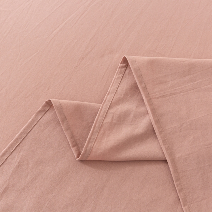 91家纺网 家纺一手货源 找家纺 ab家纺 2021新款全棉水洗棉单品床单 豆沙