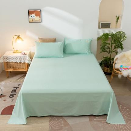 ab家纺 2021新款全棉水洗棉单品床单 梵星蓝