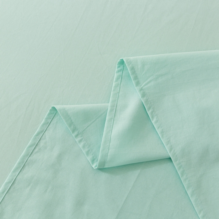 91家纺网 家纺一手货源 找家纺 ab家纺 2021新款全棉水洗棉单品床单 梵星蓝