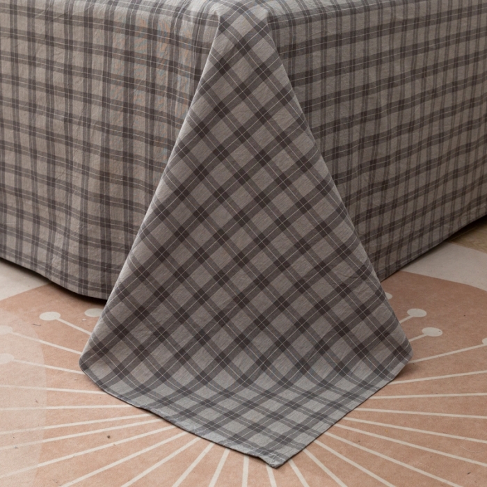 91家纺网 家纺一手货源 找家纺 ab家纺 2021新款全棉水洗棉单品床单 加州灰