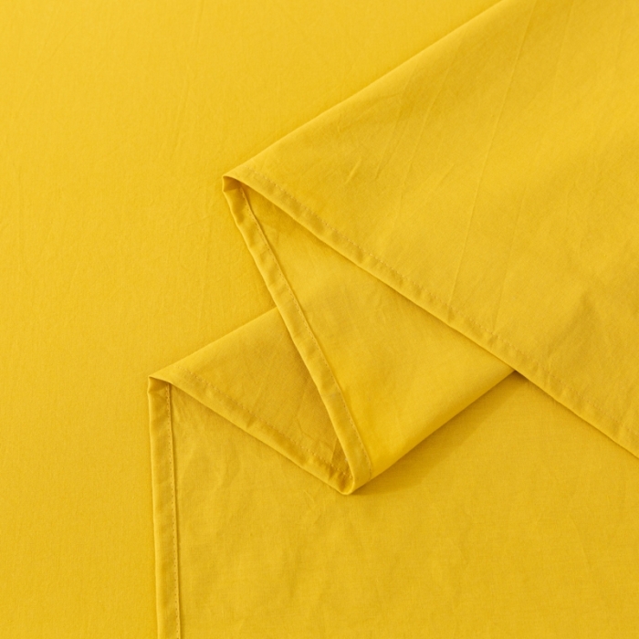 91家纺网 家纺一手货源 找家纺 ab家纺 2021新款全棉水洗棉单品床单 姜黄