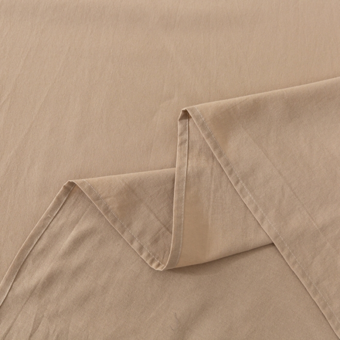 91家纺网 家纺一手货源 找家纺 ab家纺 2021新款全棉水洗棉单品床单 卡其