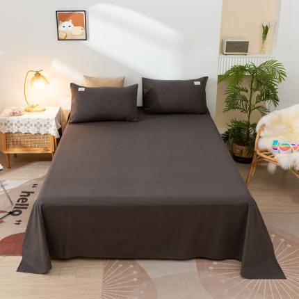 ab家纺 2021新款全棉水洗棉单品床单 绅士灰