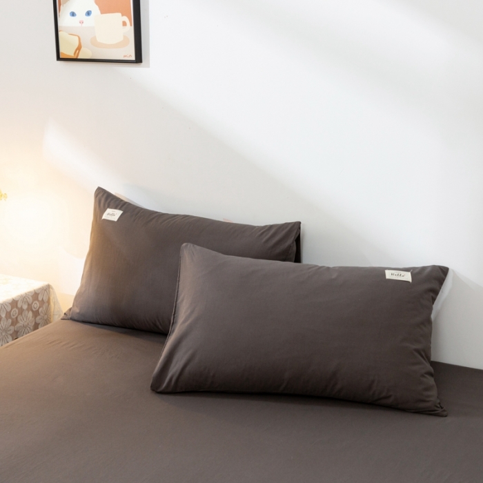 91家纺网 家纺一手货源 找家纺 ab家纺 2021新款全棉水洗棉单品床单 绅士灰