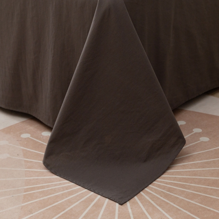 91家纺网 家纺一手货源 找家纺 ab家纺 2021新款全棉水洗棉单品床单 绅士灰