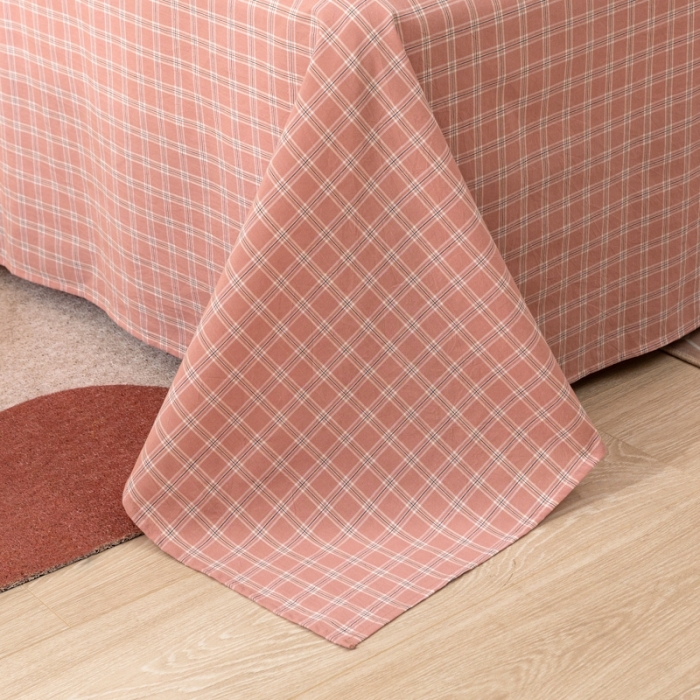 91家纺网 家纺一手货源 找家纺 ab家纺 2021新款全棉水洗棉单品床单 小布丁豆沙