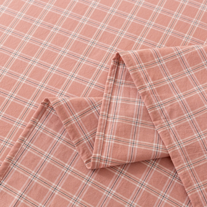 91家纺网 家纺一手货源 找家纺 ab家纺 2021新款全棉水洗棉单品床单 小布丁豆沙