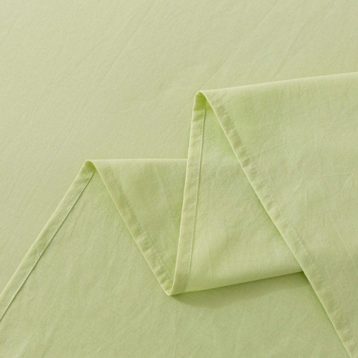 91家纺网 家纺一手货源 找家纺 ab家纺 2021新款全棉水洗棉单品床单 荧光绿