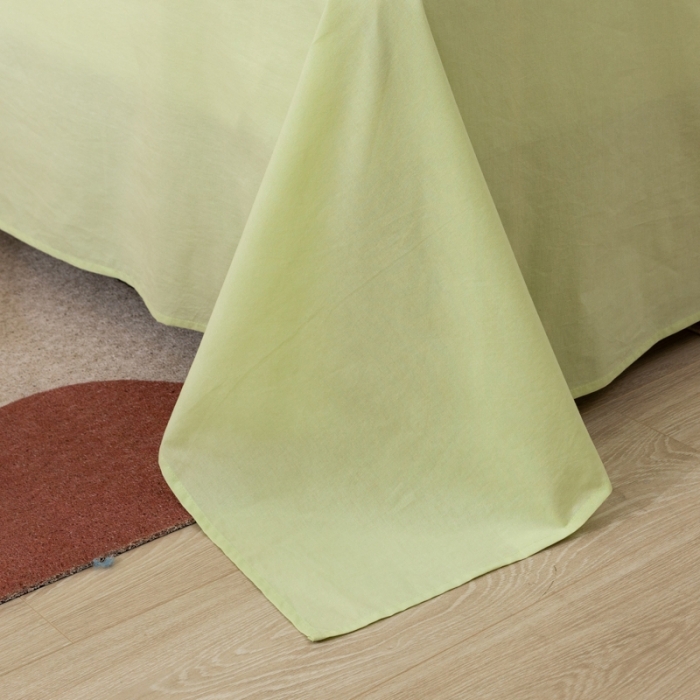 91家纺网 家纺一手货源 找家纺 ab家纺 2021新款全棉水洗棉单品床单 荧光绿