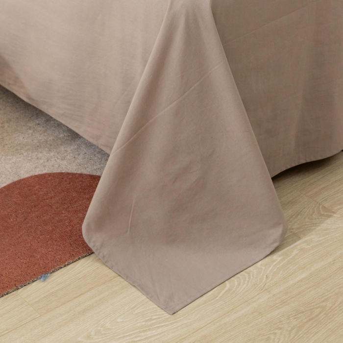 91家纺网 家纺一手货源 找家纺 ab家纺 2021新款全棉水洗棉单品床单 紫灰