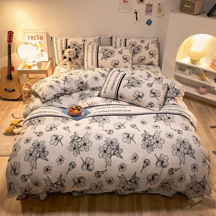 91家纺网 家纺一手货源 找家纺 （总）金爱家 2021新款直播跑量款牛奶绒四件套