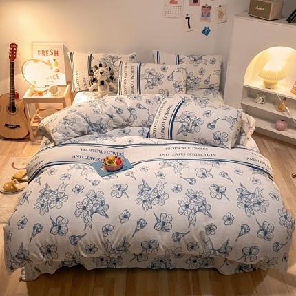 91家纺网 家纺一手货源 找家纺 （总）金爱家 2021新款直播跑量款牛奶绒四件套