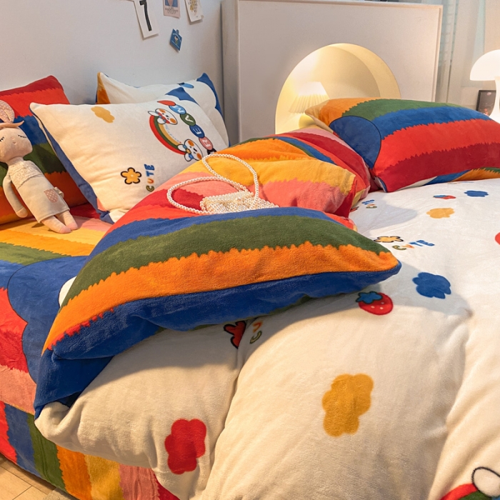 91家纺网 家纺一手货源 找家纺 （总）金爱家 2021新款直播跑量款牛奶绒四件套