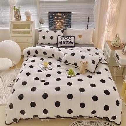 91家纺网 家纺一手货源 找家纺 （总）顾里2021新款ins韩国高端保暖牛奶绒四件套