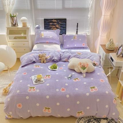 91家纺网 家纺一手货源 找家纺 （总）顾里2021新款ins韩国高端保暖牛奶绒四件套