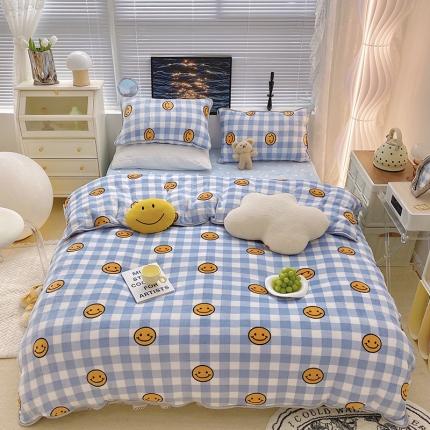 91家纺网 家纺一手货源 找家纺 （总）顾里2021新款ins韩国高端保暖牛奶绒四件套