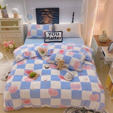 91家纺网 家纺一手货源 找家纺 （总）顾里2021新款ins韩国高端保暖牛奶绒四件套