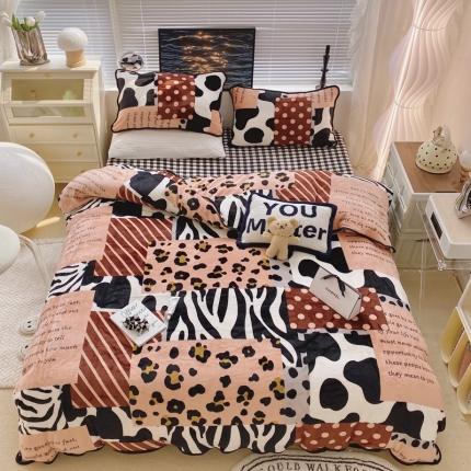 91家纺网 家纺一手货源 找家纺 （总）顾里2021新款ins韩国高端保暖牛奶绒四件套