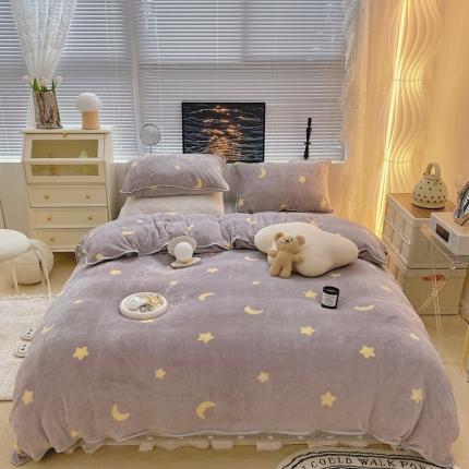 91家纺网 家纺一手货源 找家纺 （总）顾里2021新款ins韩国高端保暖牛奶绒四件套