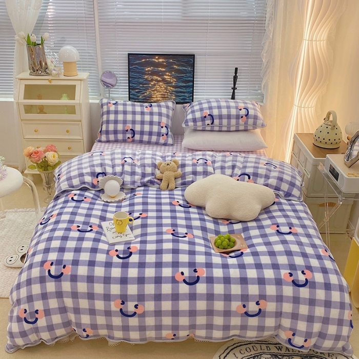 91家纺网 家纺一手货源 找家纺 （总）顾里2021新款ins韩国高端保暖牛奶绒四件套