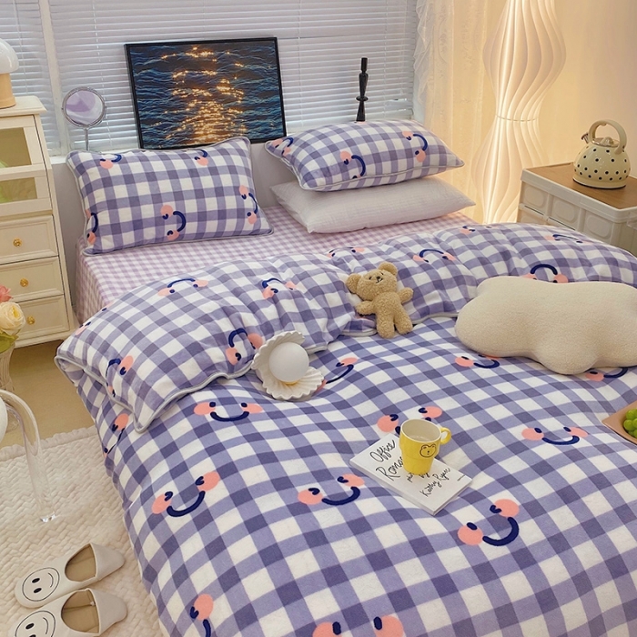 91家纺网 家纺一手货源 找家纺 （总）顾里2021新款ins韩国高端保暖牛奶绒四件套