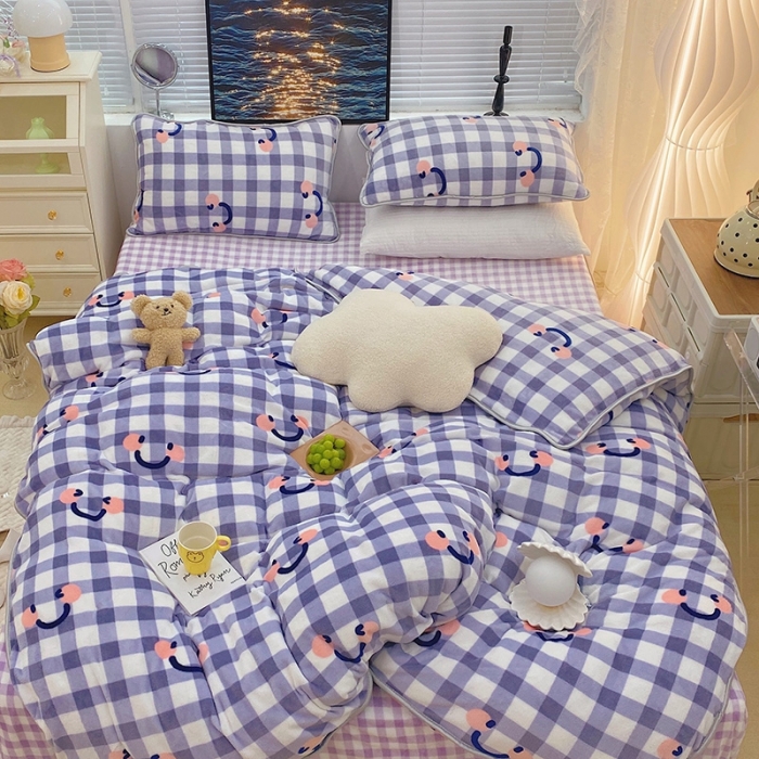 91家纺网 家纺一手货源 找家纺 （总）顾里2021新款ins韩国高端保暖牛奶绒四件套