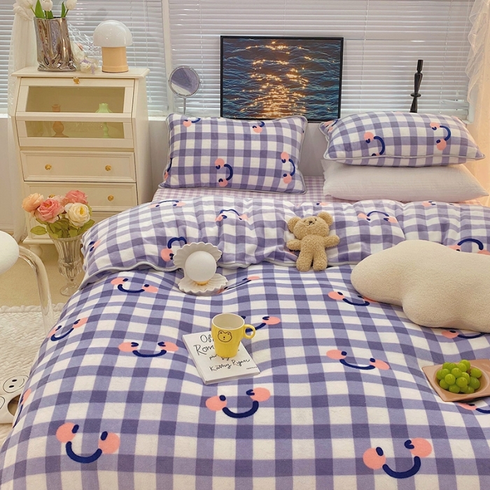 91家纺网 家纺一手货源 找家纺 （总）顾里2021新款ins韩国高端保暖牛奶绒四件套