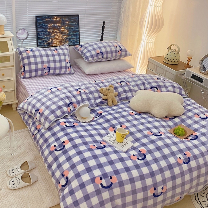 91家纺网 家纺一手货源 找家纺 （总）顾里2021新款ins韩国高端保暖牛奶绒四件套