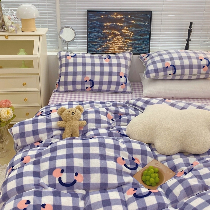 91家纺网 家纺一手货源 找家纺 （总）顾里2021新款ins韩国高端保暖牛奶绒四件套