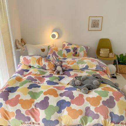 91家纺网 家纺一手货源 找家纺 （总）顾里2021新款ins韩国高端保暖牛奶绒四件套