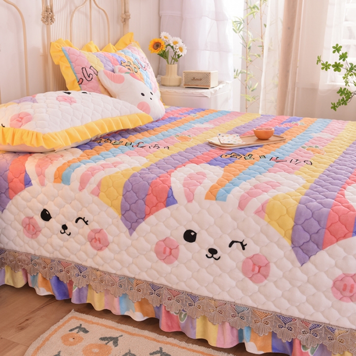 91家纺网 家纺一手货源 找家纺 （总）美达家纺 2025新款牛奶绒榻榻米垫防滑炕垫（可定制）