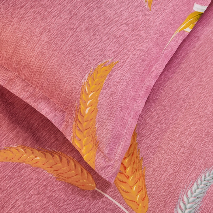 91家纺网 家纺一手货源 找家纺 梦柏 2020新款加厚磨毛四件套小版丰收季节