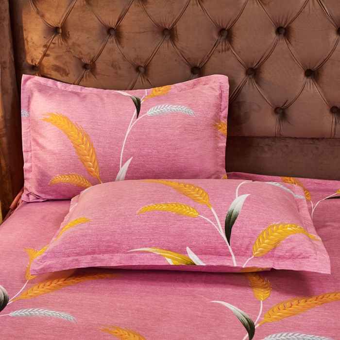 91家纺网 家纺一手货源 找家纺 梦柏 2020新款加厚磨毛四件套小版丰收季节