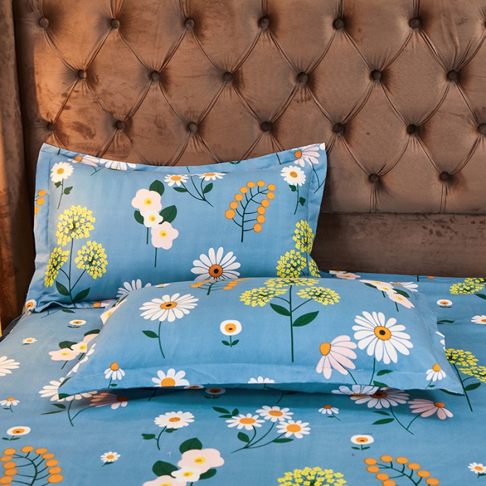 91家纺网 家纺一手货源 找家纺 梦柏 2020新款加厚磨毛四件套小版舒雅风情-兰